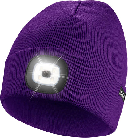 Unisex Beanie with Light, USB Rechargeable Caps-Toppalletfly