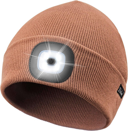 Unisex Beanie with Light, USB Rechargeable Caps-Toppalletfly