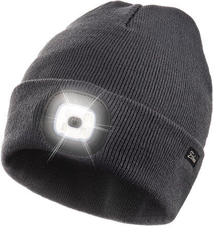 Unisex Beanie with Light, USB Rechargeable Caps-Toppalletfly