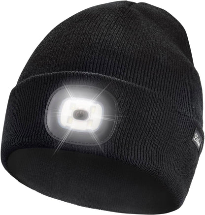 Unisex Beanie with Light, USB Rechargeable Caps-Toppalletfly