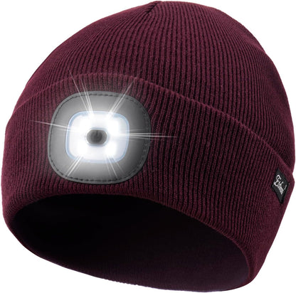 Unisex Beanie with Light, USB Rechargeable Caps-Toppalletfly