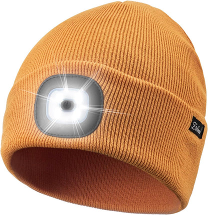 Unisex Beanie with Light, USB Rechargeable Caps-Toppalletfly