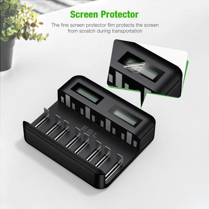 Universal Battery Charger - AA AAA C D Battery Charger for Rechargeable Batteries Ni-MH with 2A USB Port, Type C Input, Fast Charger-Toppalletfly