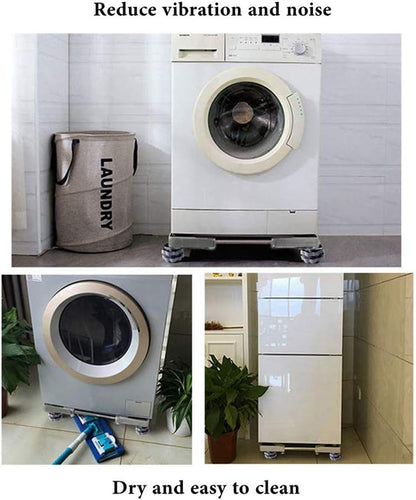 Universal Mobile Base, Fridge Dryer, Washing Machine Refrigerator Stand with 4 Strong Feet Multi-Functional Adjustable Base-Toppalletfly