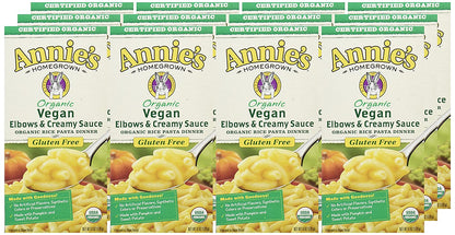Vegan Macaroni and Cheese, Gluten Free, Elbow Rice Pasta & Cheddar, 6 oz Pack of 12-Toppalletfly