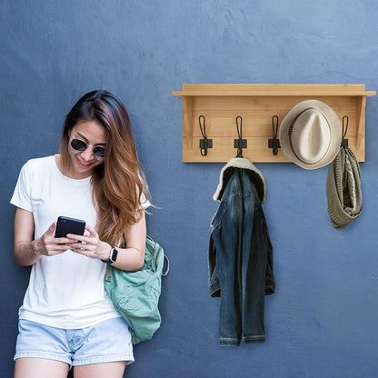 Wall Mounted Coat Rack With Shelf-Toppalletfly