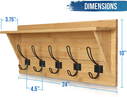 Wall Mounted Coat Rack With Shelf-Toppalletfly