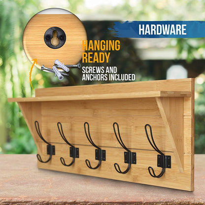 Wall Mounted Coat Rack With Shelf-Toppalletfly