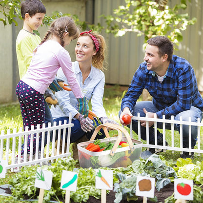 White Mesh Storage Basket with Handle, Multi-Functional Wire Bin for Garden Harvest, Fruits, and Kitchen Use-Toppalletfly