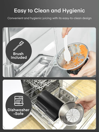 Wide Mouth Juicer Extractor, for Vegetable and Fruit with 3-Speed Setting, 400W Motor, Easy to Clean-Toppalletfly