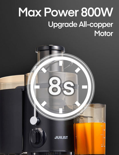 Wide Mouth Juicer Extractor, for Vegetable and Fruit with 3-Speed Setting, 400W Motor, Easy to Clean-Toppalletfly