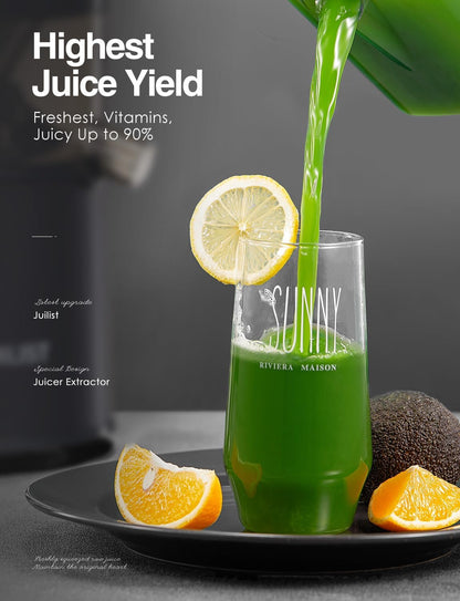 Wide Mouth Juicer Extractor, for Vegetable and Fruit with 3-Speed Setting, 400W Motor, Easy to Clean-Toppalletfly