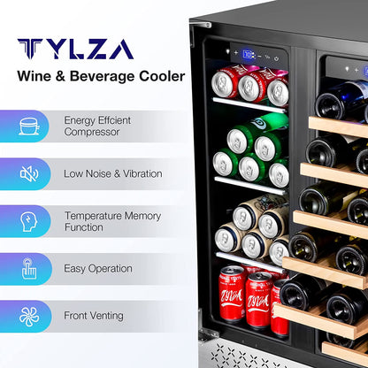 Wine and Beverage Refrigerators, Stainless Steel Quick Quiet Energy Saving Cooling System-Toppalletfly