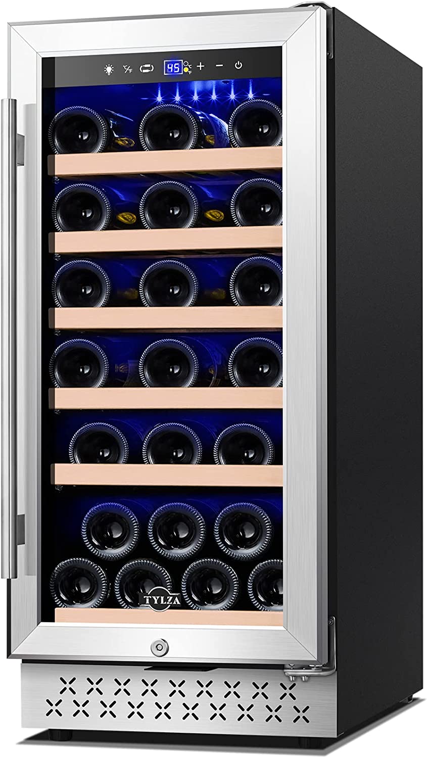 Wine and Beverage Refrigerators, Stainless Steel Quick Quiet Energy Saving Cooling System-Toppalletfly