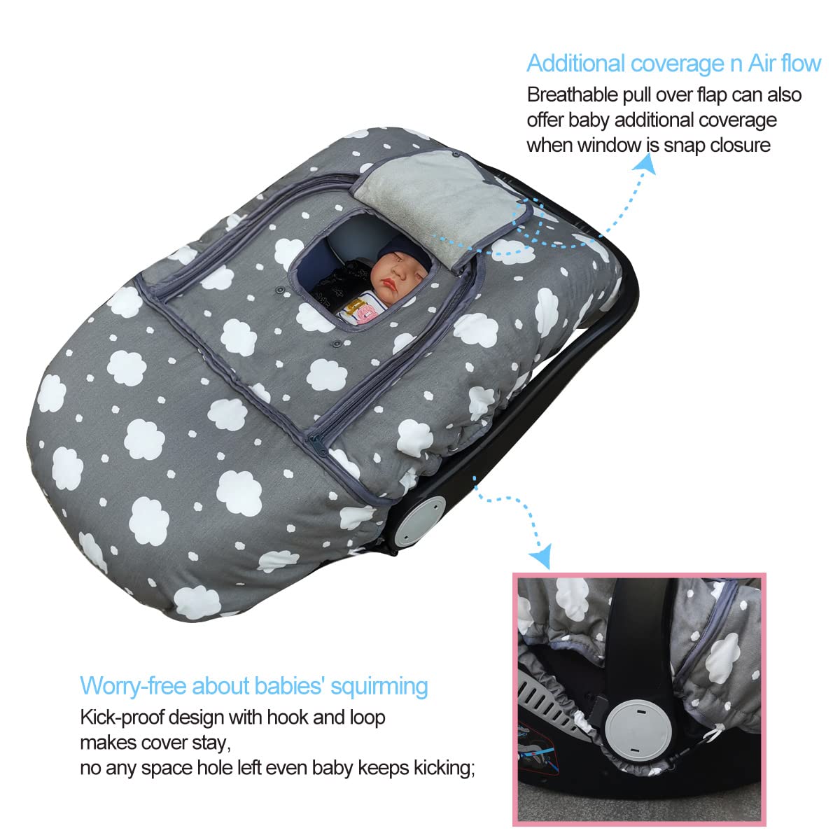 Winter Baby Car Seat Covers for Infant-Toppalletfly