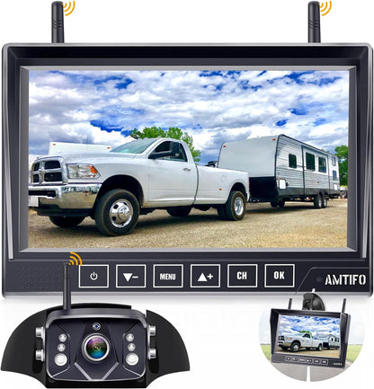 Wireless 7-Inch Backup Camera for Furrion RV – Easy Plug-and-Play Setup with Split Screen and 4 Channels-Toppalletfly