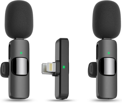 Wireless Microphone for iPhone & iPad – Omnidirectional Mic for Interviews, Podcasts, & Vlogs-Toppalletfly