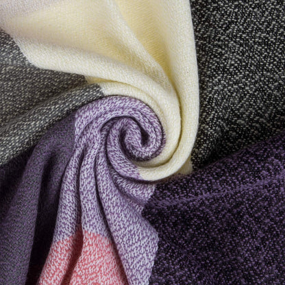 Women's Long Plaid Blanket Chunky Oversized Winter Fall Warm Scarf-Toppalletfly