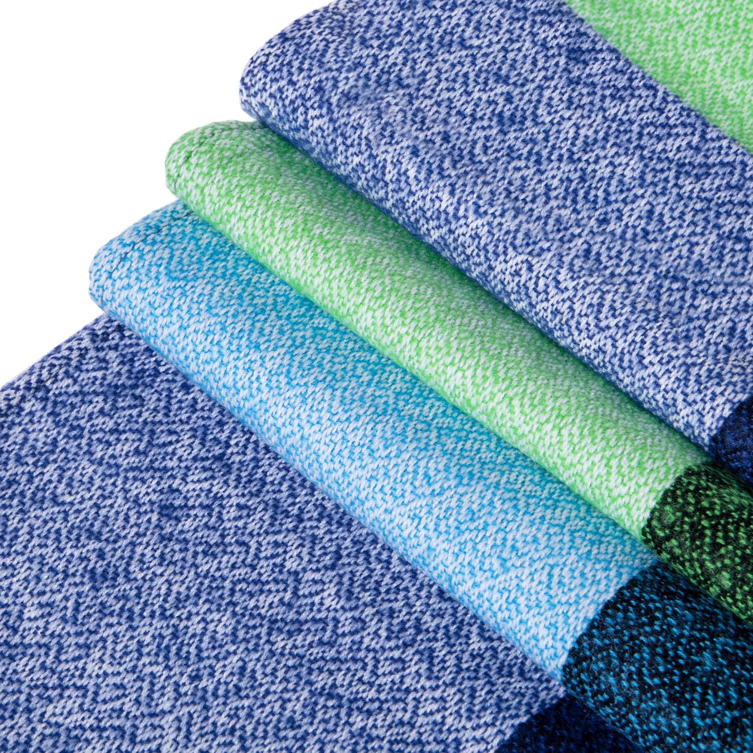 Women's Long Plaid Blanket Chunky Oversized Winter Fall Warm Scarf-Toppalletfly