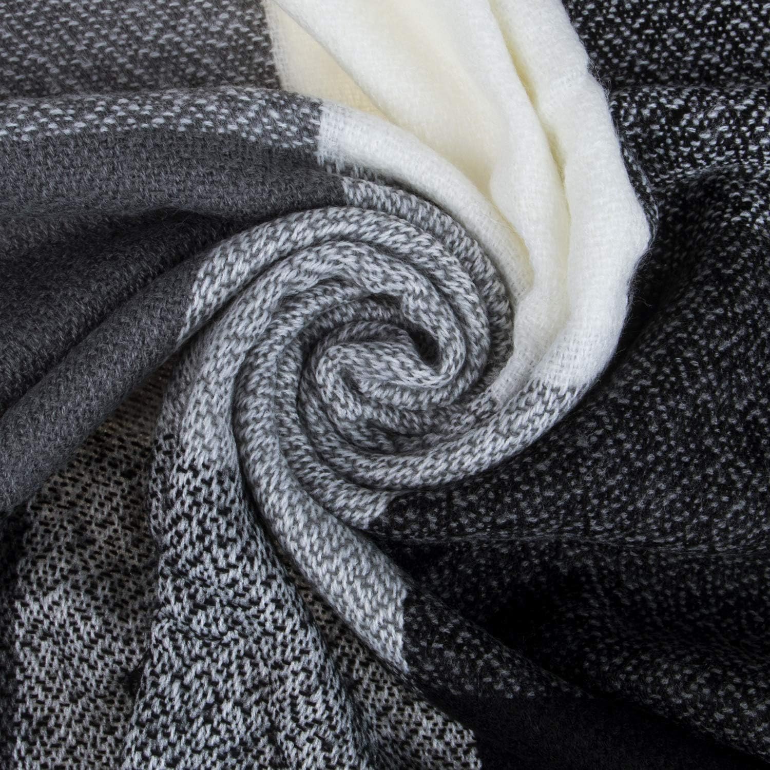 Women's Long Plaid Blanket Chunky Oversized Winter Fall Warm Scarf-Toppalletfly