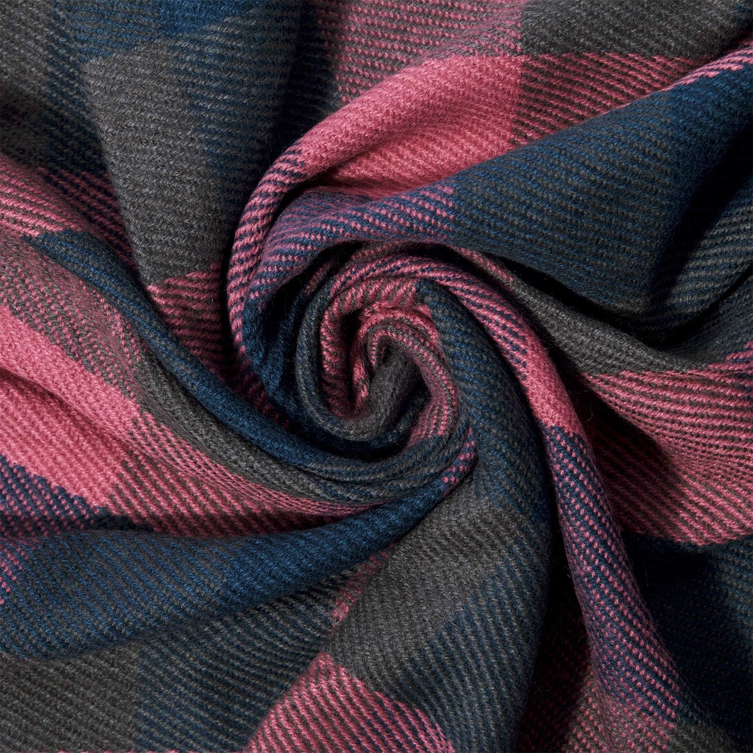 Women's Long Plaid Blanket Chunky Oversized Winter Fall Warm Scarf-Toppalletfly