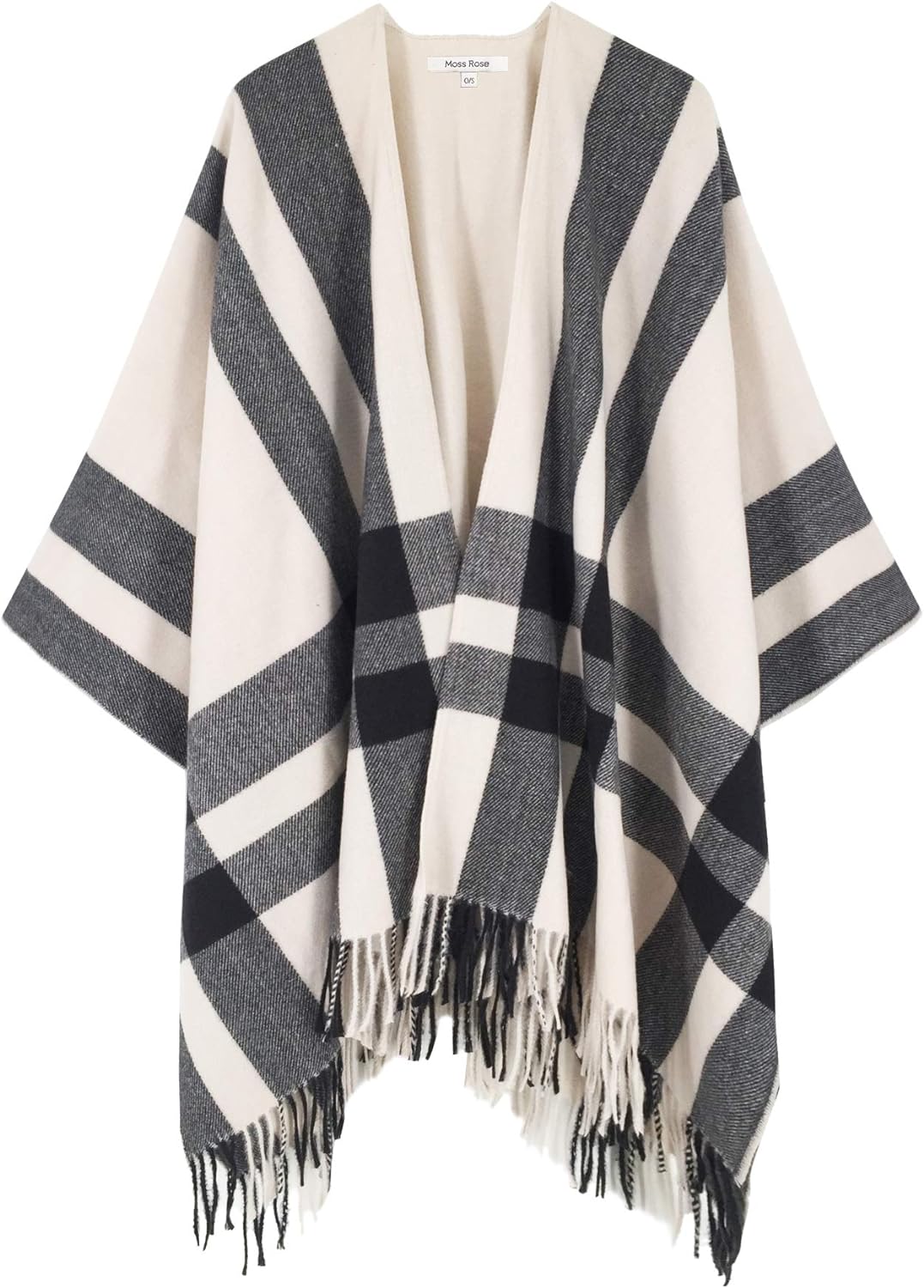 Women's Travel Plaid Shawl, Wrap Open Front Poncho Cape for Fall Winter - Toppalletfly