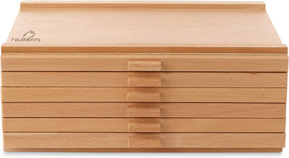Wooden Drawer, Artist Storage Supply Box for Pastels, Pencils, Pens, Markers, Brushes and Tools-Toppalletfly