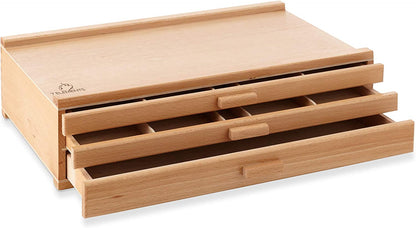 Wooden Drawer, Artist Storage Supply Box for Pastels, Pencils, Pens, Markers, Brushes and Tools-Toppalletfly