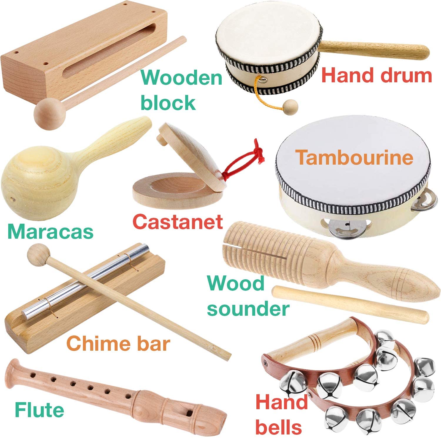 Wooden Music Set for Toddlers and Kids- Eco Friendly Musical Set-Toppalletfly