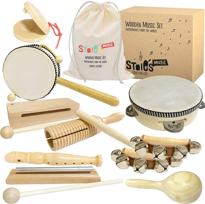 Wooden Music Set for Toddlers and Kids- Eco Friendly Musical Set-Toppalletfly