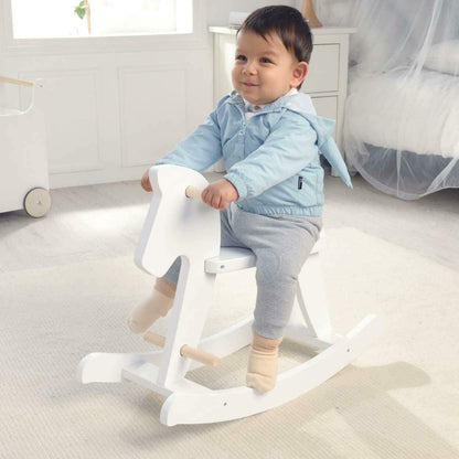 Wooden Rocking Horse, Baby Wood Ride On Toys for 18 Months Up-Toppalletfly