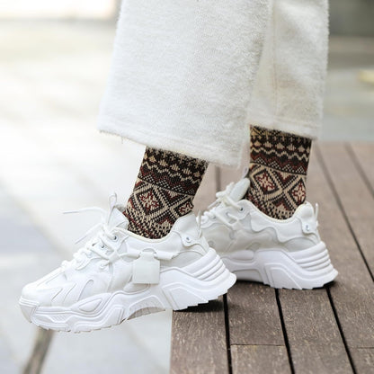 Wool Socks – Cozy, Warm, Thick Knit Socks for Women & Men, 2 Sets-Toppalletfly