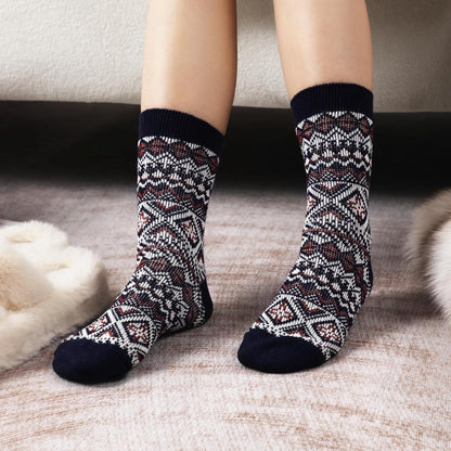 Wool Socks – Cozy, Warm, Thick Knit Socks for Women & Men, 2 Sets-Toppalletfly