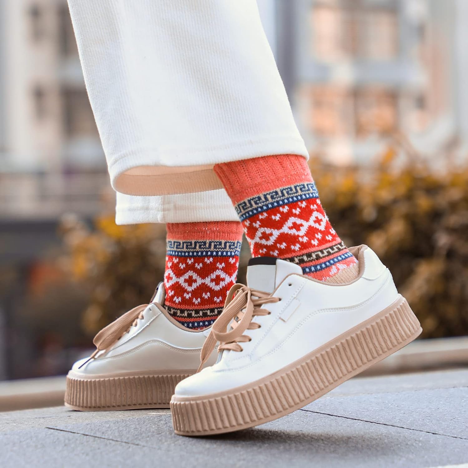 Wool Socks – Cozy, Warm, Thick Knit Socks for Women & Men, 2 Sets-Toppalletfly