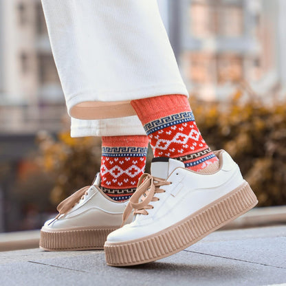 Wool Socks – Cozy, Warm, Thick Knit Socks for Women & Men, 2 Sets-Toppalletfly