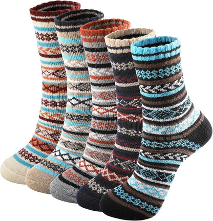 Wool Socks – Cozy, Warm, Thick Knit Socks for Women & Men, 2 Sets-Toppalletfly