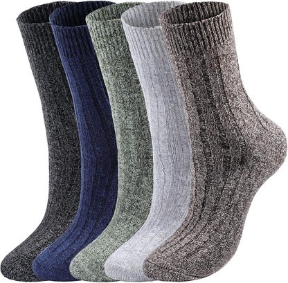 Wool Socks – Cozy, Warm, Thick Knit Socks for Women & Men, 2 Sets-Toppalletfly