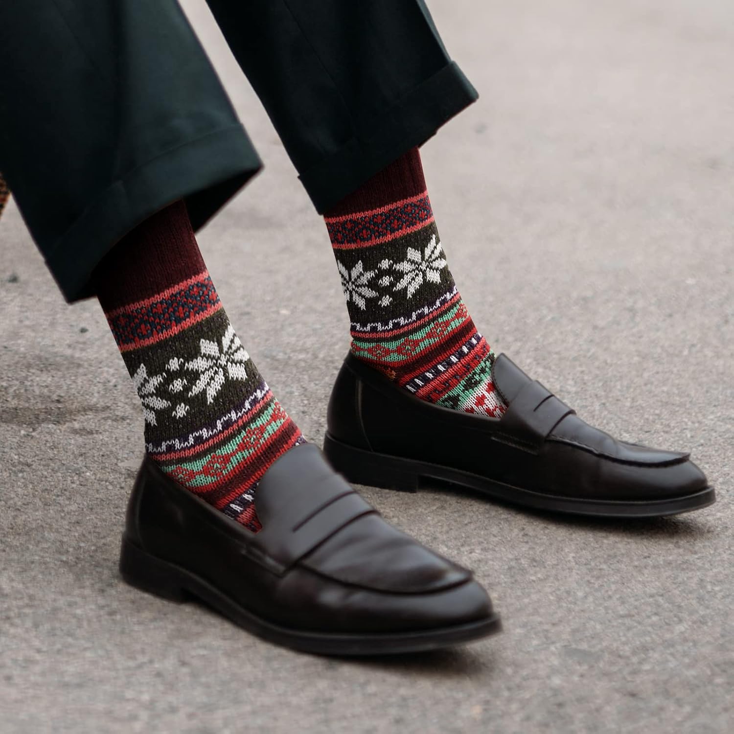 Wool Socks – Cozy, Warm, Thick Knit Socks for Women & Men, 2 Sets-Toppalletfly