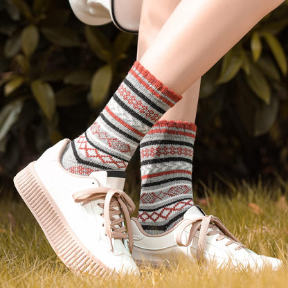 Wool Socks – Cozy, Warm, Thick Knit Socks for Women & Men, 2 Sets-Toppalletfly