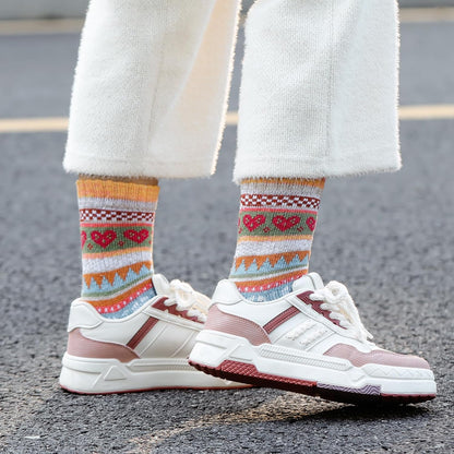 Wool Socks – Cozy, Warm, Thick Knit Socks for Women & Men, 2 Sets-Toppalletfly