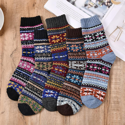 Wool Socks – Cozy, Warm, Thick Knit Socks for Women & Men, 2 Sets-Toppalletfly